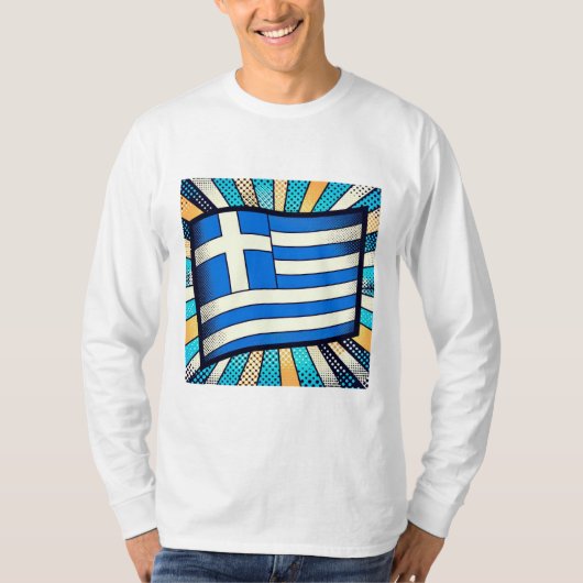 griechische Flagge T-Shirt (Vorderseite)