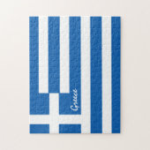 Griechische Flagge und Patrioten - Griechenland - Puzzle (Vertikal)