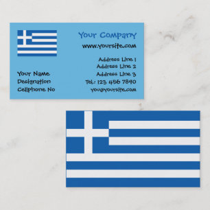 Griechische Flagge Visitenkarte