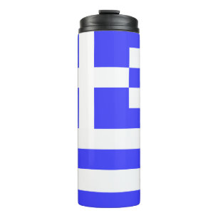 Griechische Flagge völlig Thermosbecher