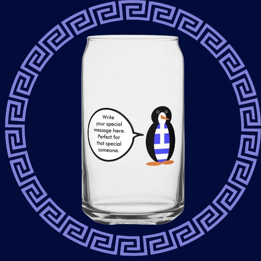 Griechische Flagge - Vortrag von Penguin Personali Dosenglas