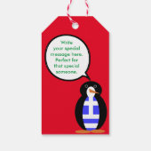 Griechische Flagge - Vortrag von Penguin Personali Geschenkanhänger (Rückseite)