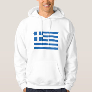 Griechische Flagge Weißer Hoodie