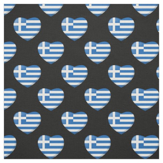 Griechische Flaggen-Herz-Muster Stoff (Muster)