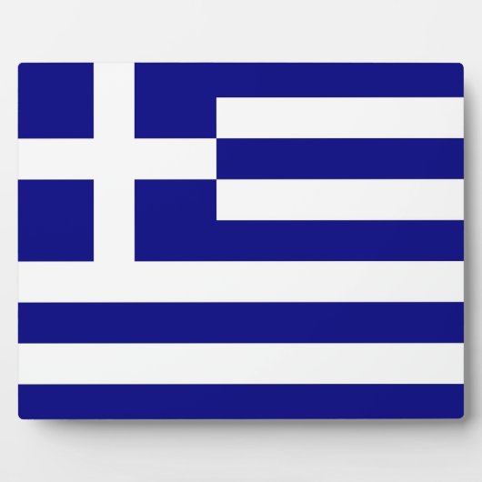 Griechische Flaggenebene Fotoplatte (Vorderseite)
