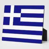Griechische Flaggenebene Fotoplatte (Seite)