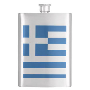 Griechische Flaggenflasche Flachmann