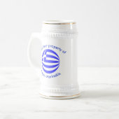 Griechische Flaggenmarkierung Personalisiert mit M Bierglas (Vorderseite Links)