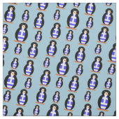 Griechische Flaggenpinguin Stoff (Muster)