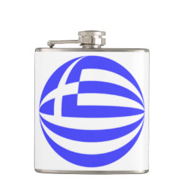 Griechische Flaggenregion Flachmann