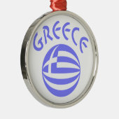 Griechische Flaggenregion Silbernes Ornament (Rechts)