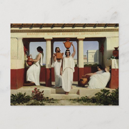 Griechische Frauen am Brunnen, 1841 Postkarte (Vorderseite)