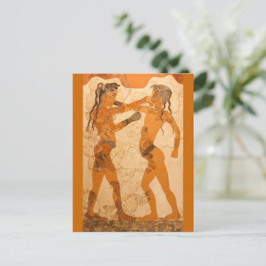 Griechische Fresco Young Boxers Postcard Postkarte (Stehend Vorderseite)