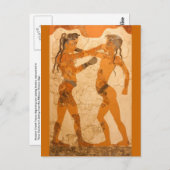 Griechische Fresco Young Boxers Postcard Postkarte (Vorne/Hinten)