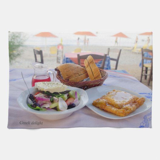 griechische Freude Geschirrtuch (Horizontal)