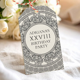 Griechische Geburtstagsparty Geschenkanhänger