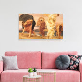 Griechische Girls sammeln Kieselsteine von Lord Le Leinwanddruck (Insitu (Wohnzimmer))