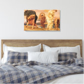 Griechische Girls sammeln Kieselsteine von Lord Le Leinwanddruck (Insitu (Schlafzimmer))