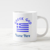 Griechische Gotteflagge Personalisiert Jumbo-Tasse (Rechts)