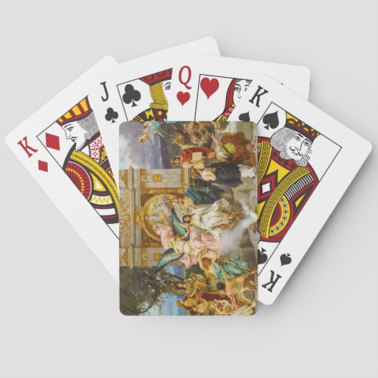 Griechische Götter auf dem Berg Parnassus Spielkarten (Rückseite)