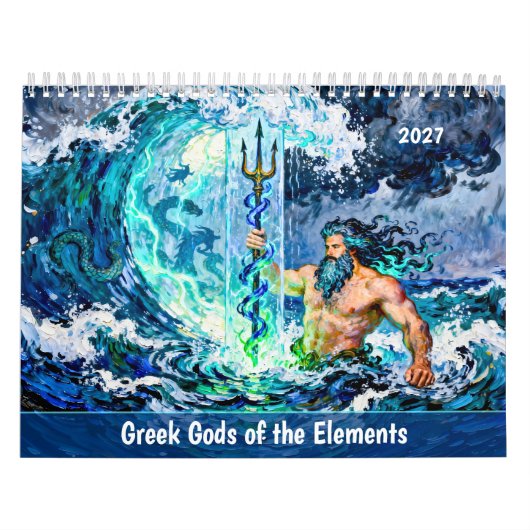 Griechische Götter der Elemente – mythische Kräfte Kalender (Titelbild)