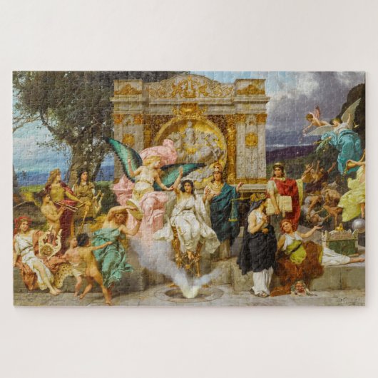Griechische Götter leben auf dem Berg Parnassus Puzzle (Horizontal)