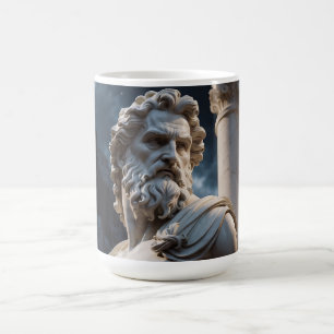 Griechische Götterstatue Tasse - Zeus Marmorbüste