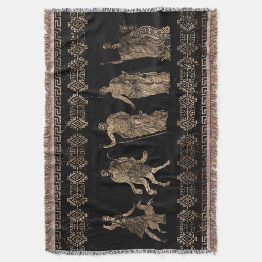 Griechische Gottheiten und Mäander Decke (Vorderseite Vertikal)