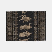 Griechische Gottheiten und Mäander-Schlüsselverzie Fleecedecke (Vorderseite (Horizontal))