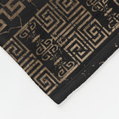 Griechische Gottheiten und Mäander-Schlüsselverzie Fleecedecke (Ecke)