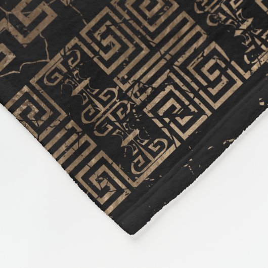 Griechische Gottheiten und Mäander-Schlüsselverzie Fleecedecke (Ecke)