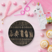 Griechische Gottheiten und Mäander-Schlüsselverzie Pappteller (Party)