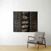 Griechische Gottheiten und Mäander-Schlüsselverzie Wandteppich (Beispiel (Horizontal))