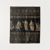 Griechische Gottheiten und Mäander-Schlüsselverzie Wandteppich (Vorderseite)