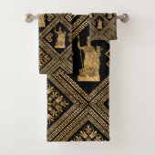 Griechische Gottheiten und Meander-Schlüsseldekora Badhandtuch Set (Insitu)