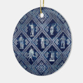 Griechische Gottheiten und Meander-Schlüsseldekora Keramik Ornament (Links)