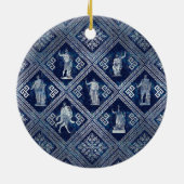 Griechische Gottheiten und Meander-Schlüsseldekora Keramik Ornament (Hinten)