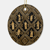 Griechische Gottheiten und Meander-Schlüsseldekora Keramik Ornament (Links)