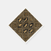 Griechische Gottheiten und Meander-Schlüsseldekora Serviette (Ecke)