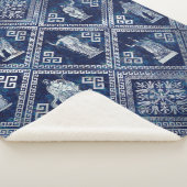 Griechische Gottheiten und Meander-Schlüsseldekora Sherpadecke (3/4)