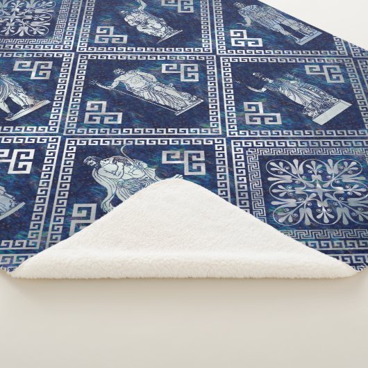 Griechische Gottheiten und Meander-Schlüsseldekora Sherpadecke (3/4)