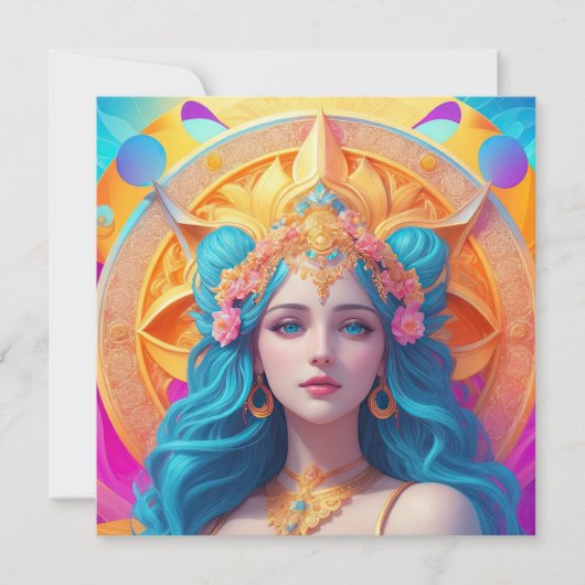 Griechische Göttin Aphrodite in ihrem Splendor Einladung (Vorderseite)