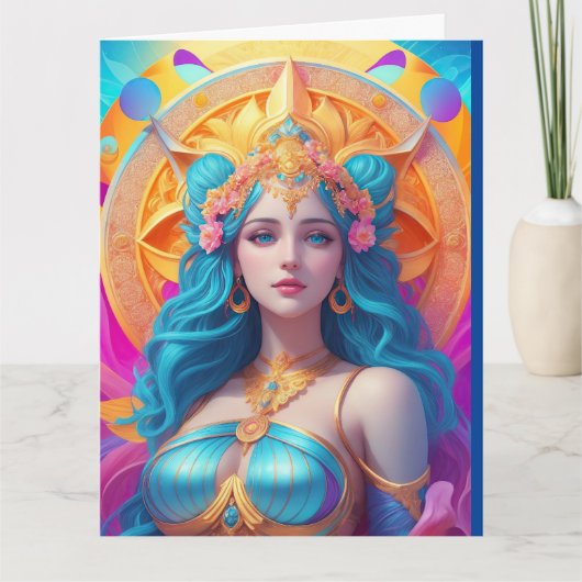 Griechische Göttin Aphrodite in ihrem Splendor Karte (Vorderseite)