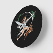 Griechische Göttin Artemis Runde Wanduhr (Winkel)