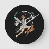 Griechische Göttin Artemis Runde Wanduhr (Vorderseite)