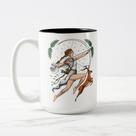 Griechische Göttin Artemis Zweifarbige Tasse (Links)