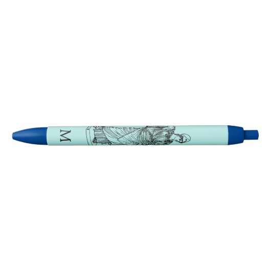 Griechische Göttin Athena & Monogram Pen Kugelschreiber (Vorderseite)