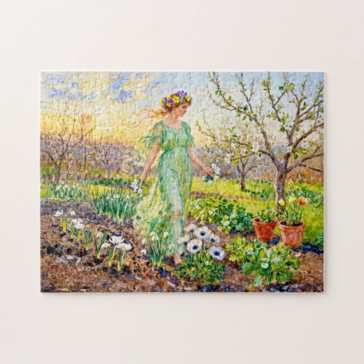 Griechische Göttin Chloris Frühlingsgarten Puzzle (Horizontal)
