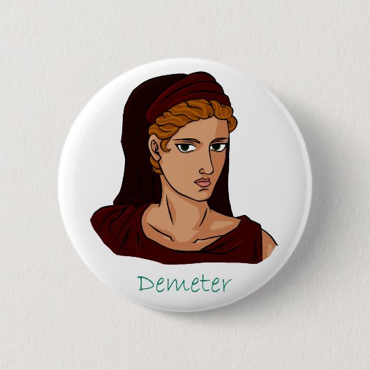 Griechische Göttin - Demeter-Abzeichen Button (Vorderseite)