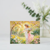 Griechische Göttin Flores im Garten Postkarte (Stehend Vorderseite)